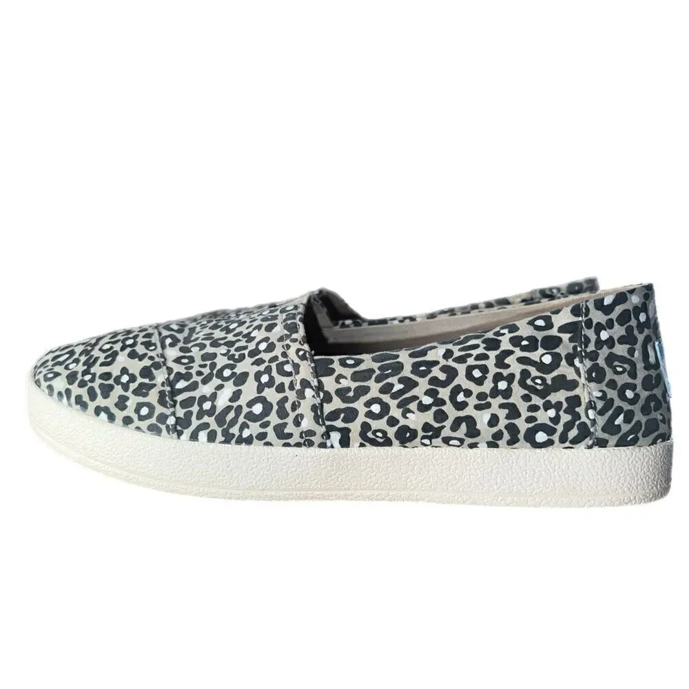 Toms Slip-On Woven Avalon Sneakers - Tan/Leopard (7)